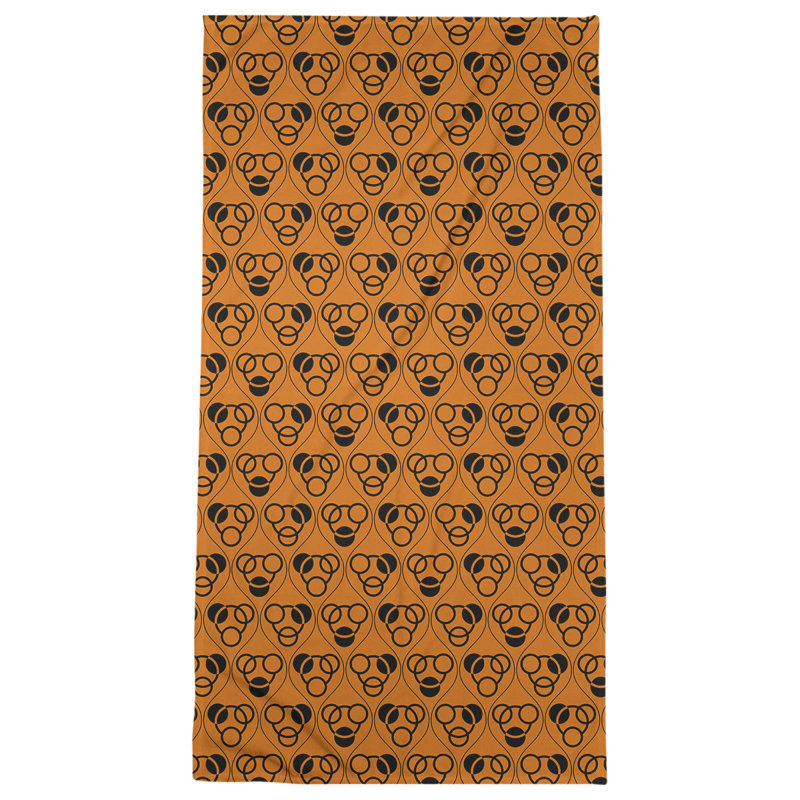 Bath Towel, Yellow/Black, Poly/Cotton