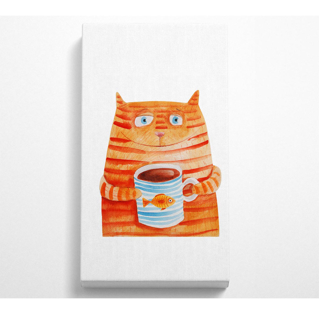 Tom Cat Drink - Wrapped Canvas Kunstdrucke