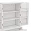 Armoire de rangement avec tiroir, support de porte, panier coulissant pour la lessive, grande tablette autoportante pour la cuisine