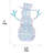 Pre-Lit LED Iridescent Snowman Lighted Display
