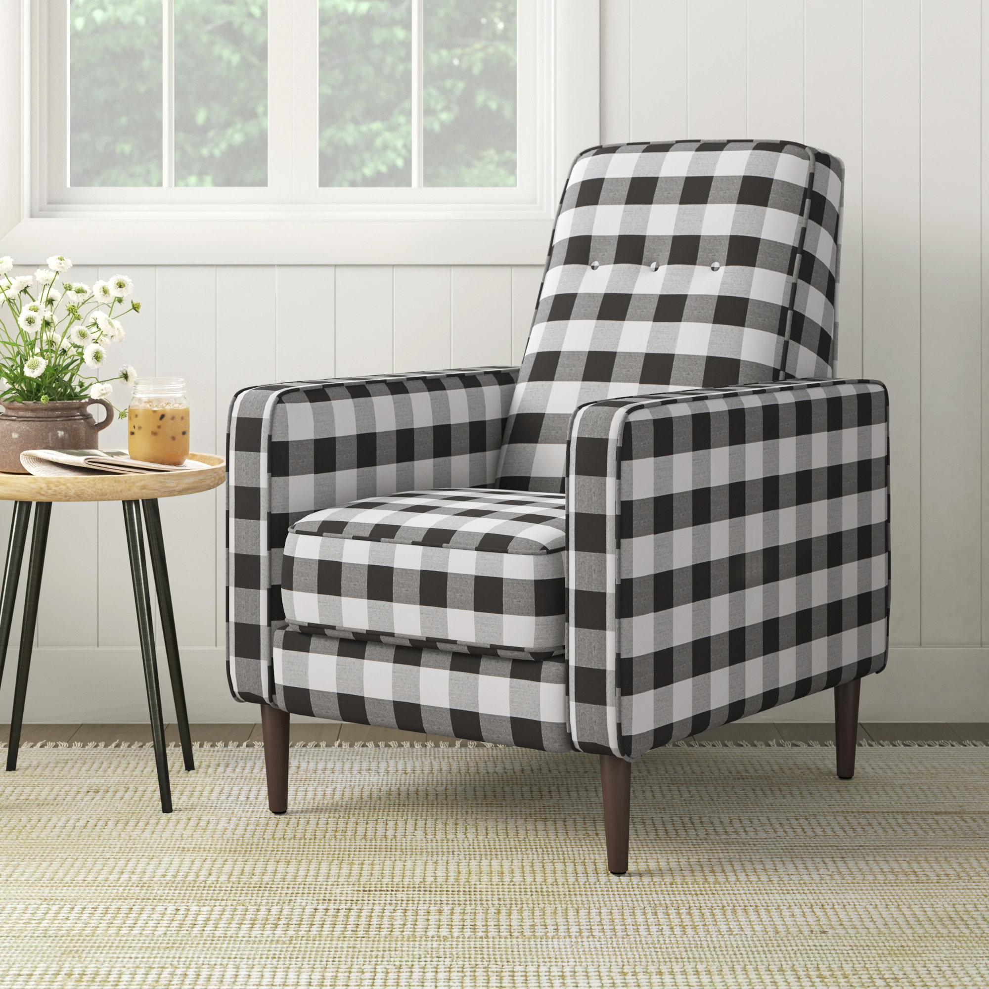 Gingham discount accent chair