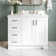 Freitas 42'' Solid Wood Single Bathroom Vanity with 1.5'' White Quartz Top, Right Offset Rectangular Sink
