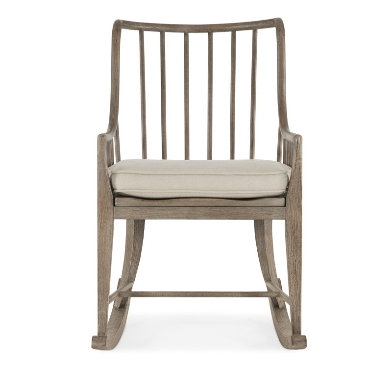 Serenity Transitional Beech Wood Rocker in Beige & Gray