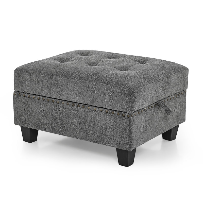 Canapé-lit modulaire en chenille gris