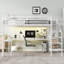 Lits avec rangement et bureau, mezzanine moderne en métal pour les chambres à coucher