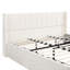 Large-Capacity Upholstered Storage Bed With Drawers,Beige,King