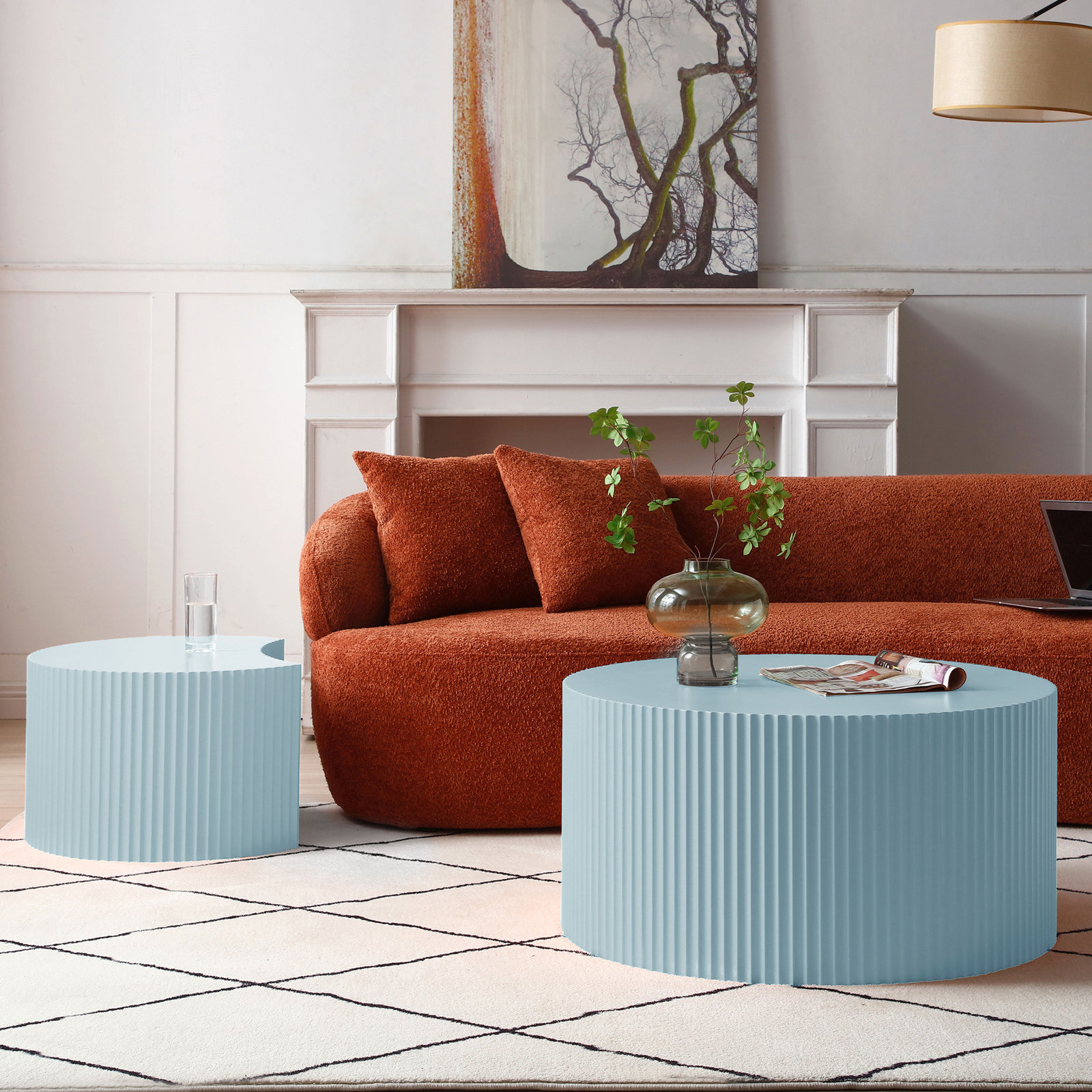 Berneice Nesting Coffee Table, Blue