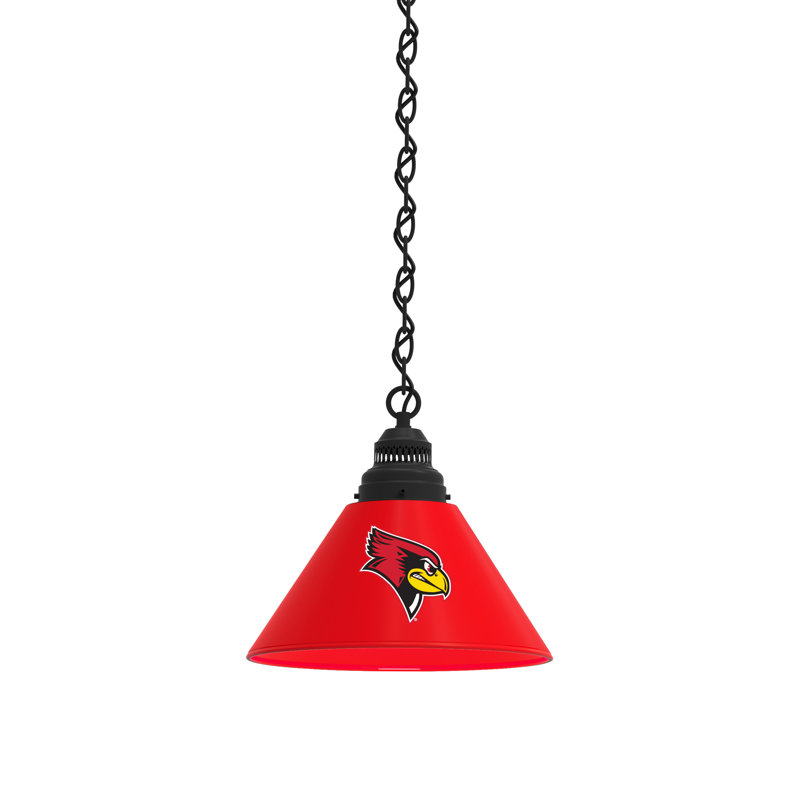 1 - Light Single Pendant, Black, Illinois State Redbirds