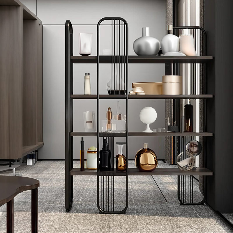 Modern Bookshelf, 4 Shelves, 48.8 x 71.7 x 10.2 inches | 100% Melamine Coated Particle Board, 0.7 inches Thick | Sturdy Metal Frame, Load Capacity: 176.4 lbs | Stylish Storage Solution for Home & Office