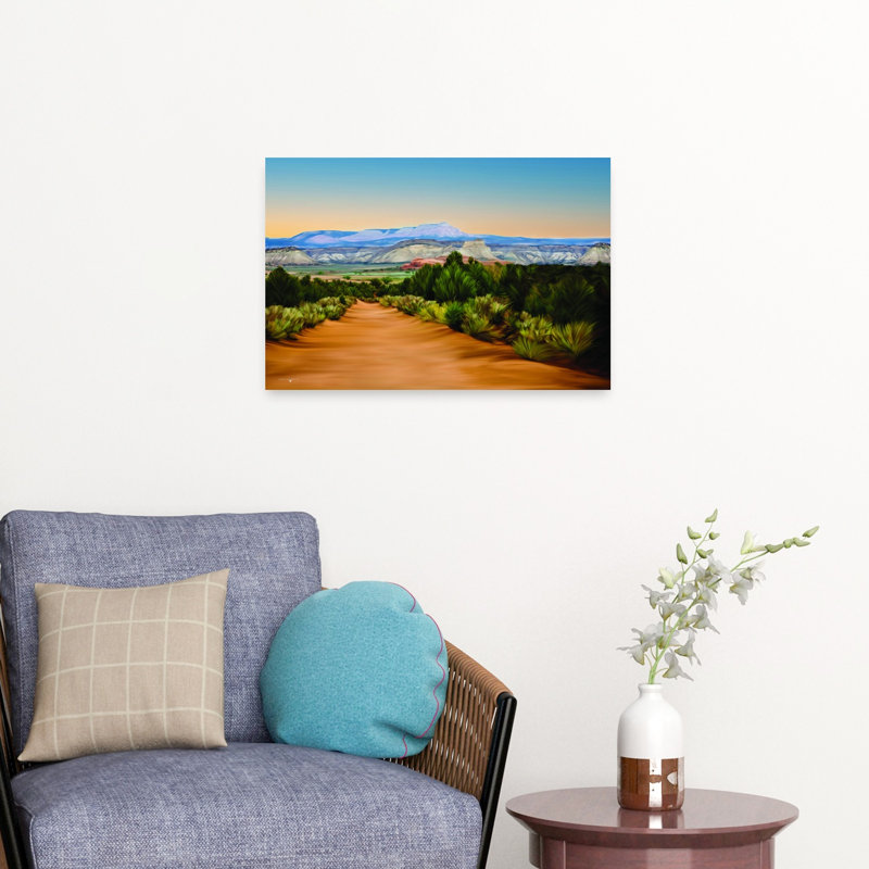 «Somewhere In Utah Abstract Contemporary Landscape Nature», reproduction d'art murale, H 16 po x l 24 po
