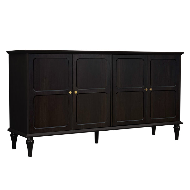 Armoire d'appoint l 57,87 po Gurbachan, Noir