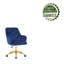Chaise de bureau en velours Samatha-1448605070