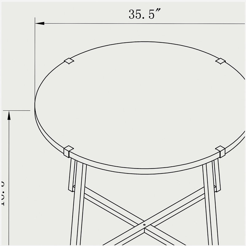 Table basse ronde en bois d'ingénierie Heyer