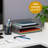 Mind Reader Stackable Paper Tray, Desktop Organizer, File Storage, Metal, 13.25"L x 9.75"W x 6.25"H, 2 Pieces, Silver-38407883