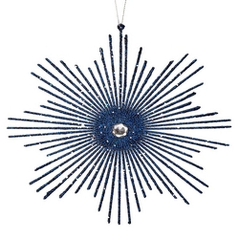 Ornement en forme d'étoile scintillante argent 6In (s), H 6 po x l 6 po x P 0,2 po, Bleu