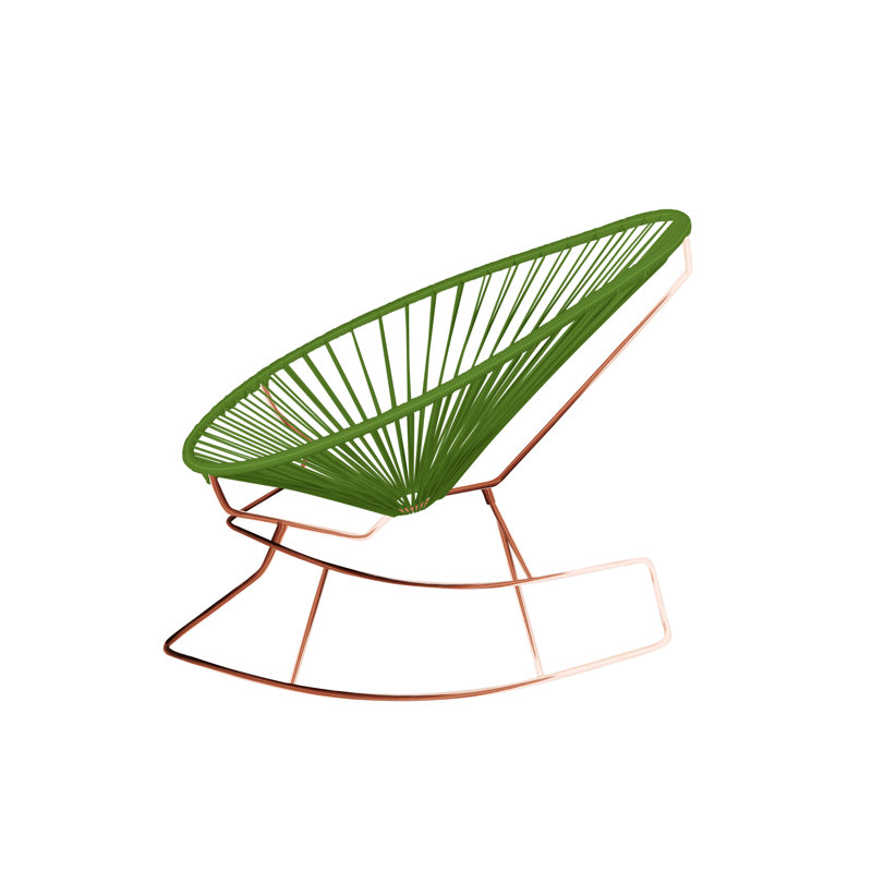 Chaise berçante intérieure / extérieure Acapulco, Cactus / cuivre