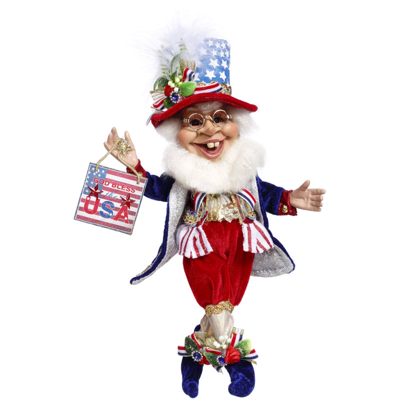 God Bless The USA Elf, petit - 13 pouces