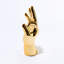 Décoration de table Aridai Gold "Ok" - 9 po de hauteur