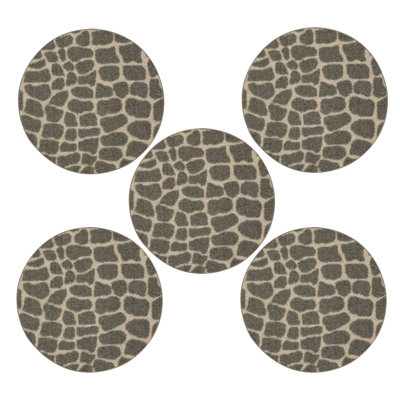 Ensemble de tapis Gibora à motif animalier en nylon tufté, tissé à la machine