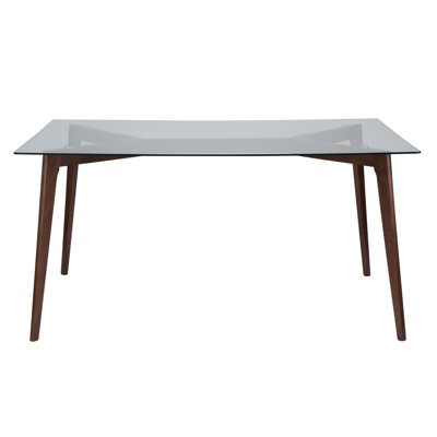35.25'' x 59'' Solid Wood Table with Clear Top