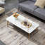 Table basse 47,2 "rectangulaire - structure en métal doré et design de rangement ouvert