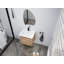 Meuble-lavabo autoportant de 24 po avec lavabo intégré, porte à fermeture en douceur et conception en arc