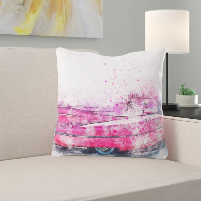 Housse et insert de coussin carré d'extérieur Jess Car, Microsuède, Intérieur
