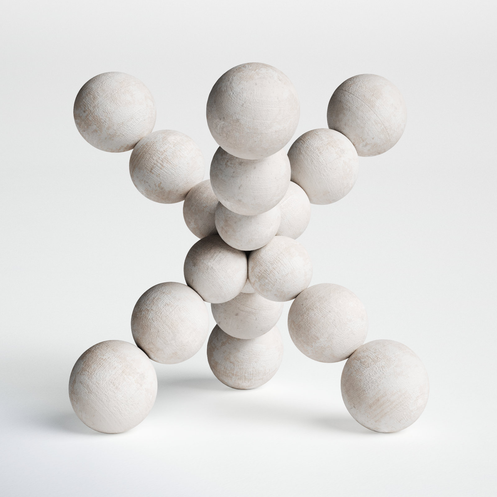 Page Abstract Figurines & Sculptures, 6.7" H x 6.7" W x 6.7" D, White