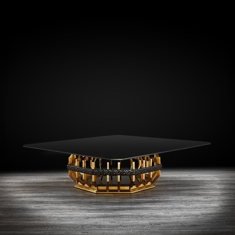 Table basse à piédestal