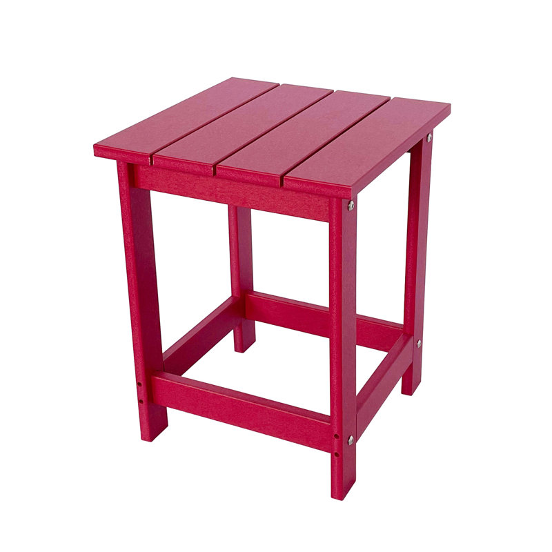 Muskoka Modern Plastic Adirondack Chair With Table Set, Chili Pepper
