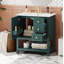 30 Inches Transitional Style Bathroom Vanity Cabinet Combo with Ceramic Sink, Blue-271668299