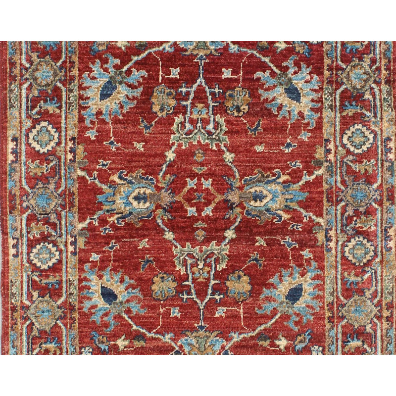 Allyzon Floral Hand Woven Area Rug, Rectangle 83 x 238cm