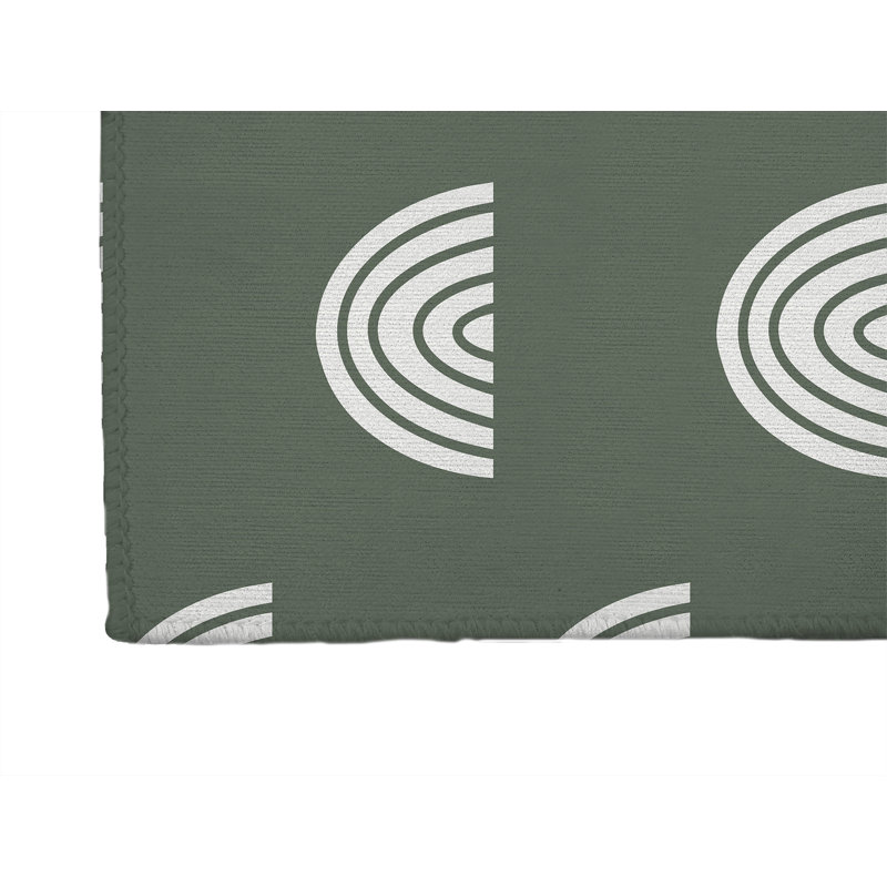 Bows Colorized Kids Play Mat, Chimichurri, Rectangle 4' x 6'