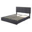 Grand lit plateforme tapissier avec système de rangement hydraulique, structure de lit robuste et moderne avec rangement relevable, aucun sommier tapissier requis,-2045565808