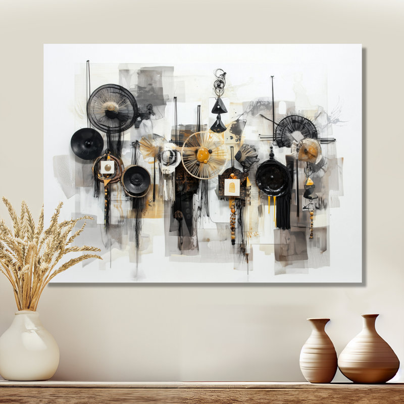 Spiritual Aura Of African Art III - People Metal Wall Art Decor, African Art Metal Print, 12" H x 20" W x 0.84" D