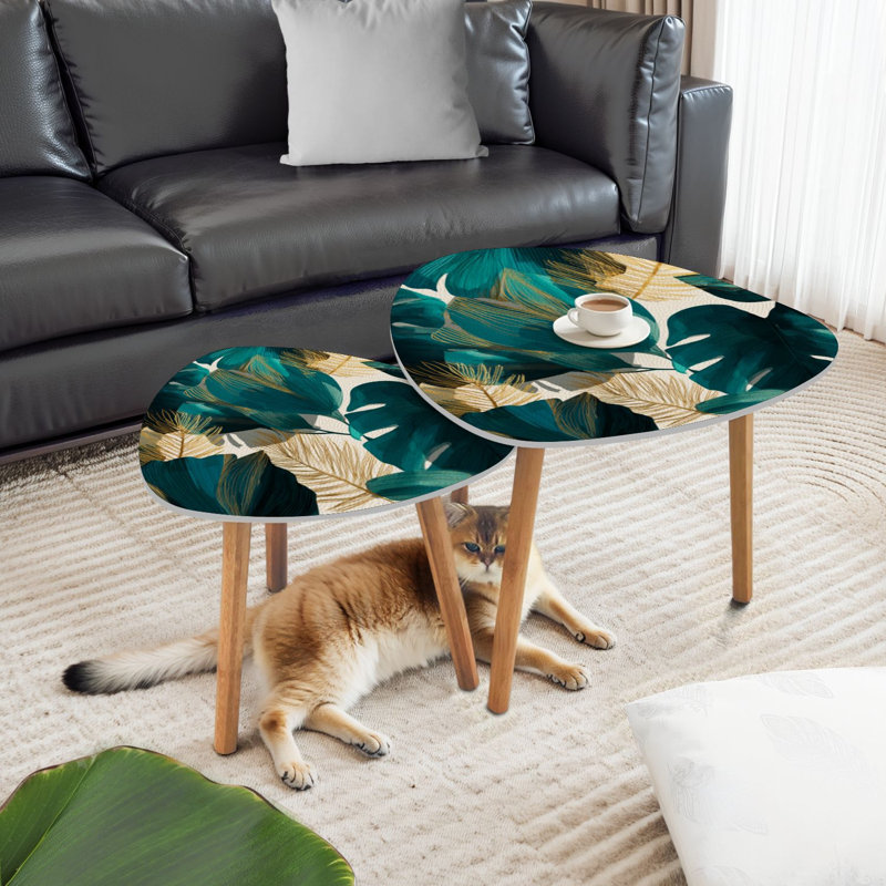 Ensemble de 2 tables basses gigognes Triangle