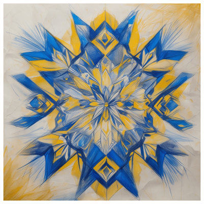 Blue Kaleidoscope Bedding Mandala Bedspread Art