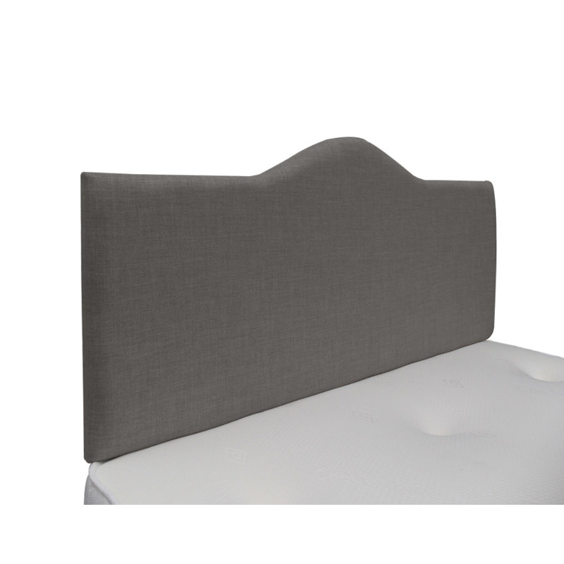 Burbank Upholstered Headboard, Double (4'6), Slate Grey, 100% Linen