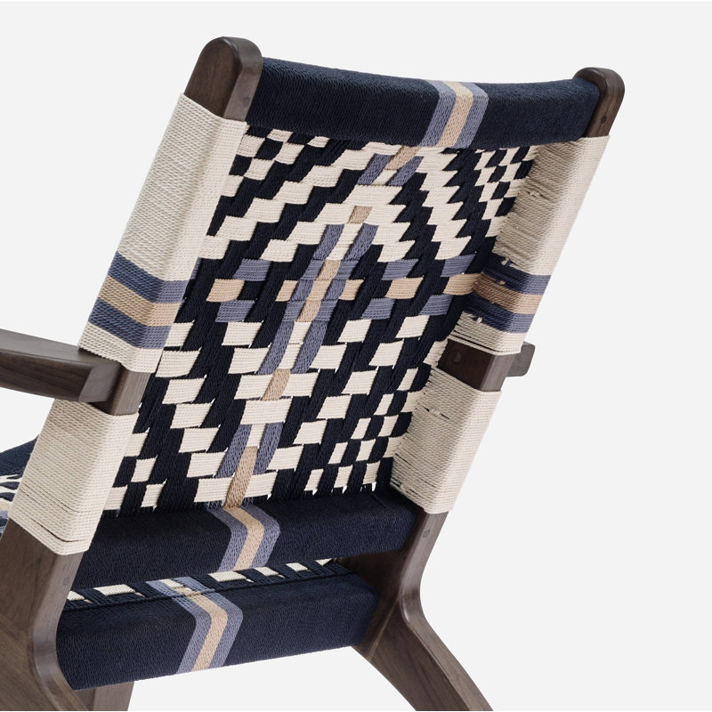Masaya Upholstered Armchair, Coffee, Colonial Pattern
