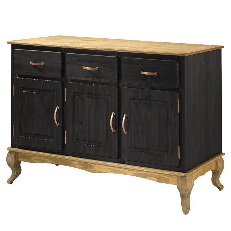 Wednesbury 57.28'' Solid Wood Sideboard, Black
