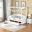 Lit de jour à baldaquin simple Royal Dreamy avec 2 tiroirs de rangement, blanc - Collection WildRose-459143728