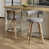 Gray Seat/Natural  Frame