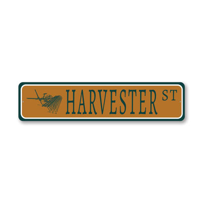 Harvester Street Aluminum Sign