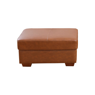 36.3" Genuine Cowhide Leather Ottoman by Latitude Run