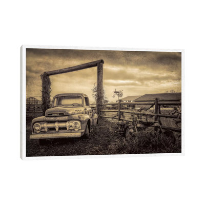 Old Ford at the Farm 1 Piece Wall Art on Canvas