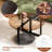 Round Coffee Table Amber-Tinted Tempered Glass Accent Table For Living Rooms