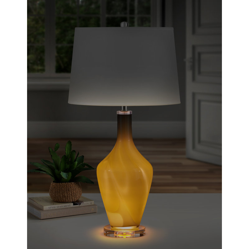Lampe de table en verre USB