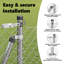 Vidaxl Chain Link Fence With 7 Flanged Posts Galvanised Steel-114858386-114858395