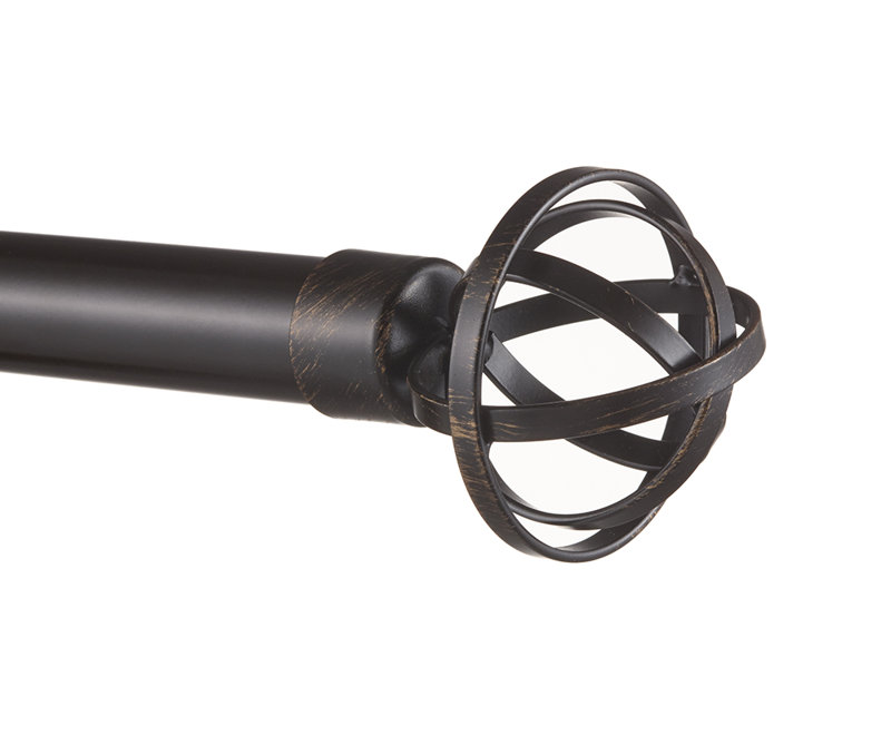 Tringle à rideaux simple Trevoux, 66 po à 120 po, Bronze