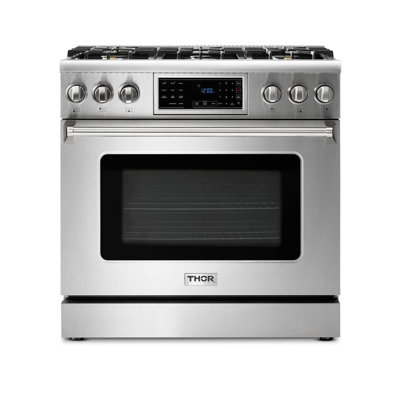 Thor Kitchen 36" Tilt Panel Gas Range with Air Fry Function
